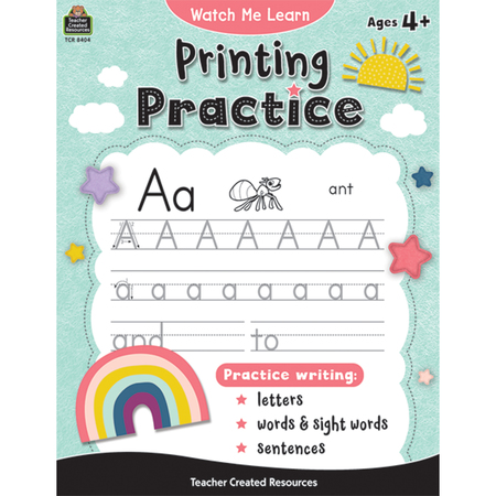 TEACHER CREATED RESOURCES Watch Me Learn - Printing Practice TCR8404